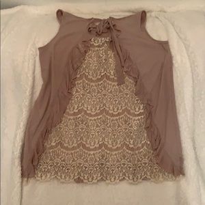 Sleeveless top with lace back